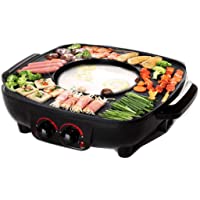 Los mejores  - JGSDHIEU Barbacoa Hot Pot Multi función Cocina eléctrica hogar asado eléctrico Hot Pot